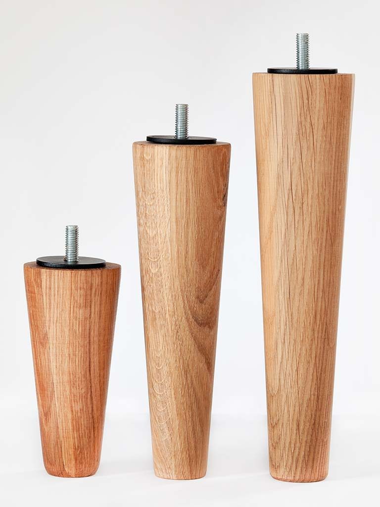 Oak natural bed leg